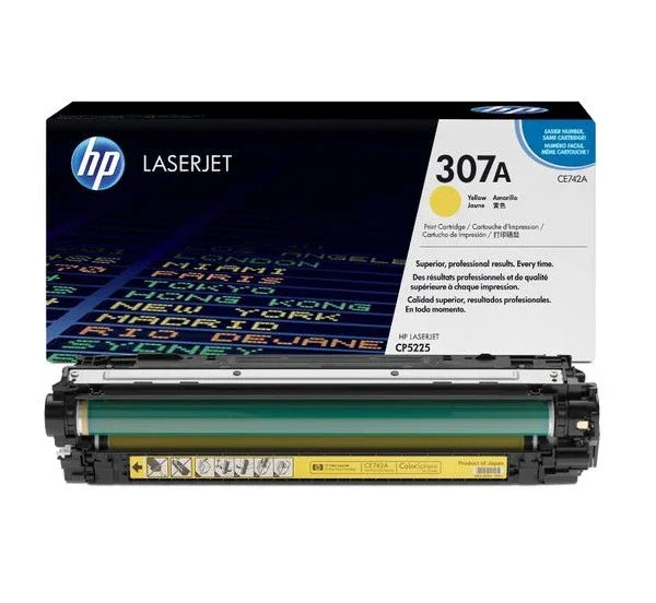 Original HP 307A LaserJet Toner Cartridge (CE742A) - Yellow - eBuy UAE